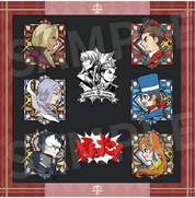 Ace attorney Metal pin collection red 